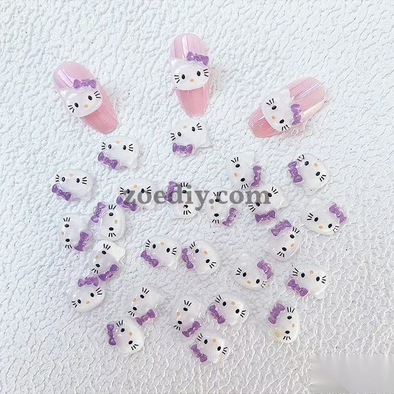 FS1038- 9* 10MM Mixed Color HK Resin Nail Charms For Making Fancy Pen Or Fancy Bead