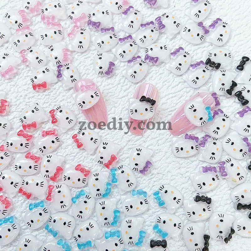 FS1038- 9* 10MM Mixed Color HK Resin Nail Charms For Making Fancy Pen Or Fancy Bead