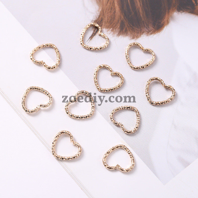 FS1583-12*14MM Heart Ring DIY Acceriess