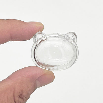 FS0872-35*28MM Cat Head Clear Box Shaker Acrylic Beads Fit For Beadable Pens