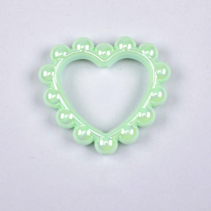 FS2389-39MM Mixed Color Solid Color Heart-shaped Acrylic Bead Frame Fit For Beadable Pens