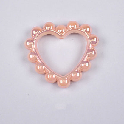 FS2389-39MM Mixed Color Solid Color Heart-shaped Acrylic Bead Frame Fit For Beadable Pens