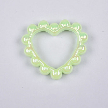 FS2389-39MM Mixed Color Solid Color Heart-shaped Acrylic Bead Frame Fit For Beadable Pens