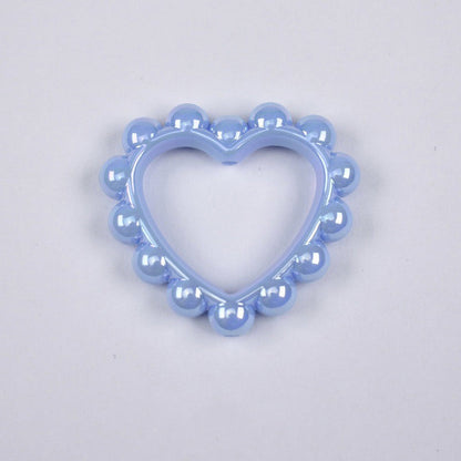 FS2389-39MM Mixed Color Solid Color Heart-shaped Acrylic Bead Frame Fit For Beadable Pens