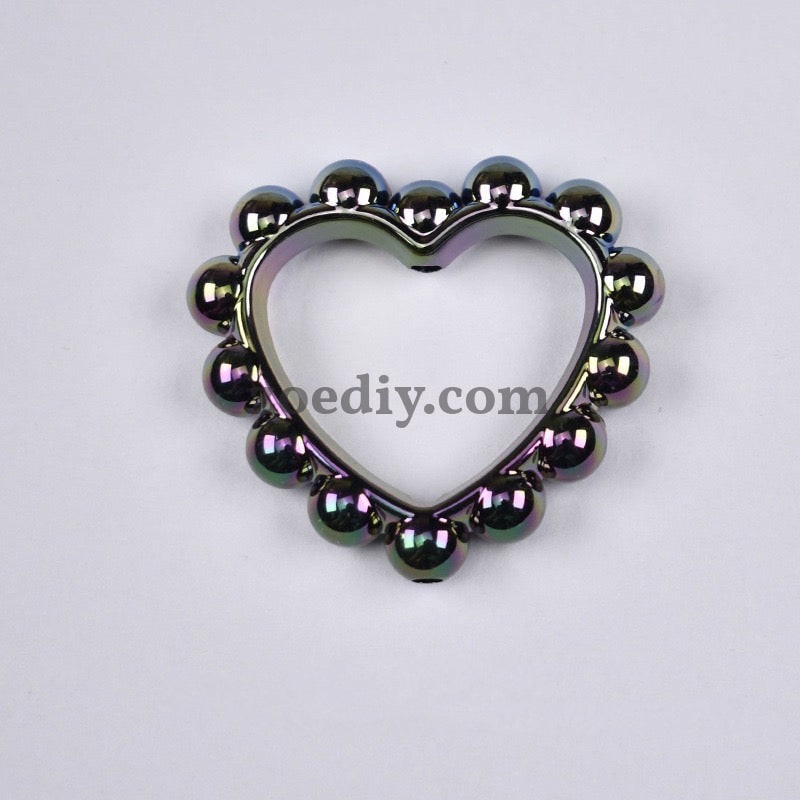 FS2296-39MM Mixed Color Solid Color Heart-shaped Acrylic Bead Frame Fit For Beadable Pens