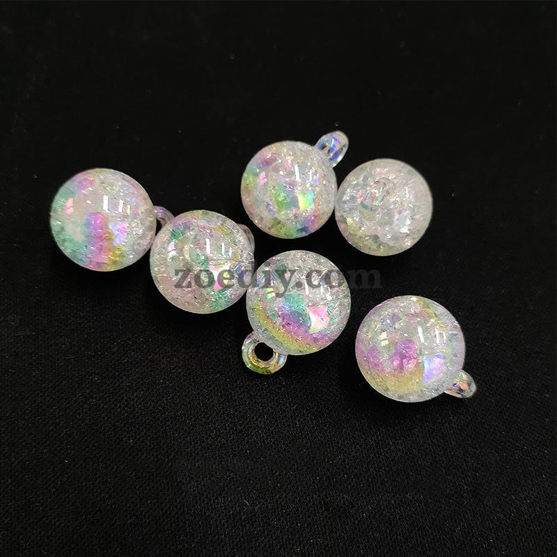 FS1602-16MM Crack Round Dangle Charms Beads For Making Car Hangers