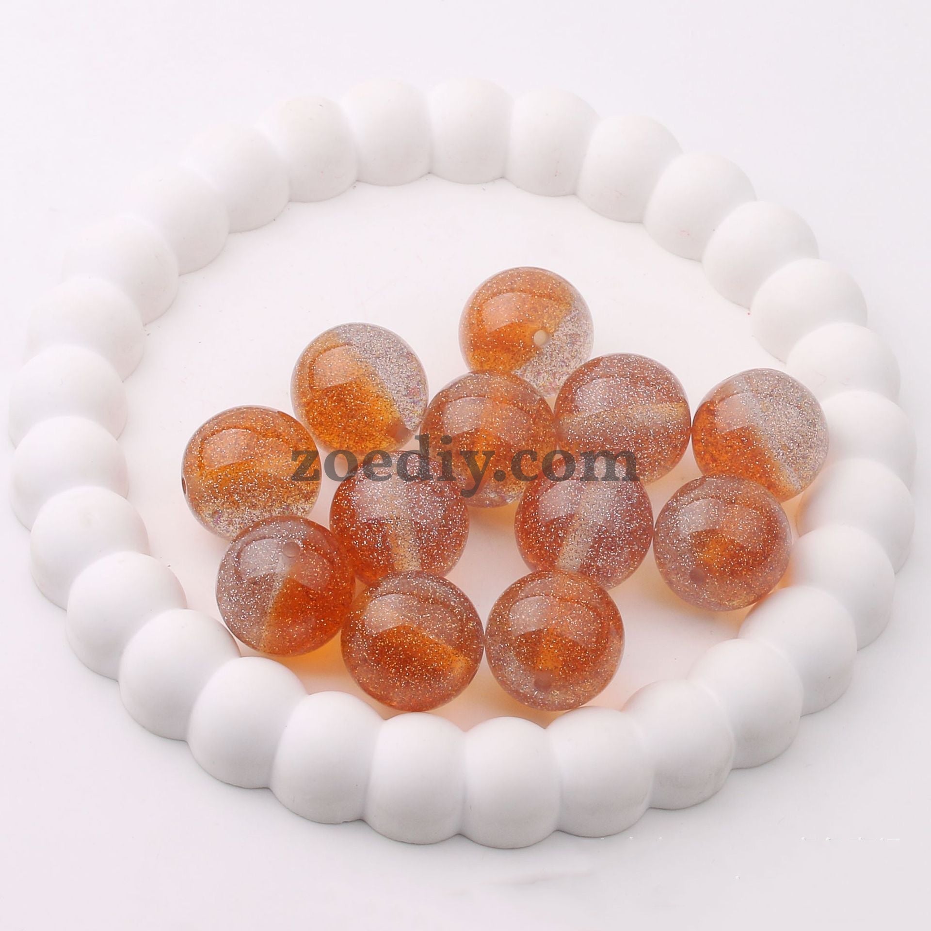 FS1628-20MM Gliter Resin Beads Fit For Beadable Pens