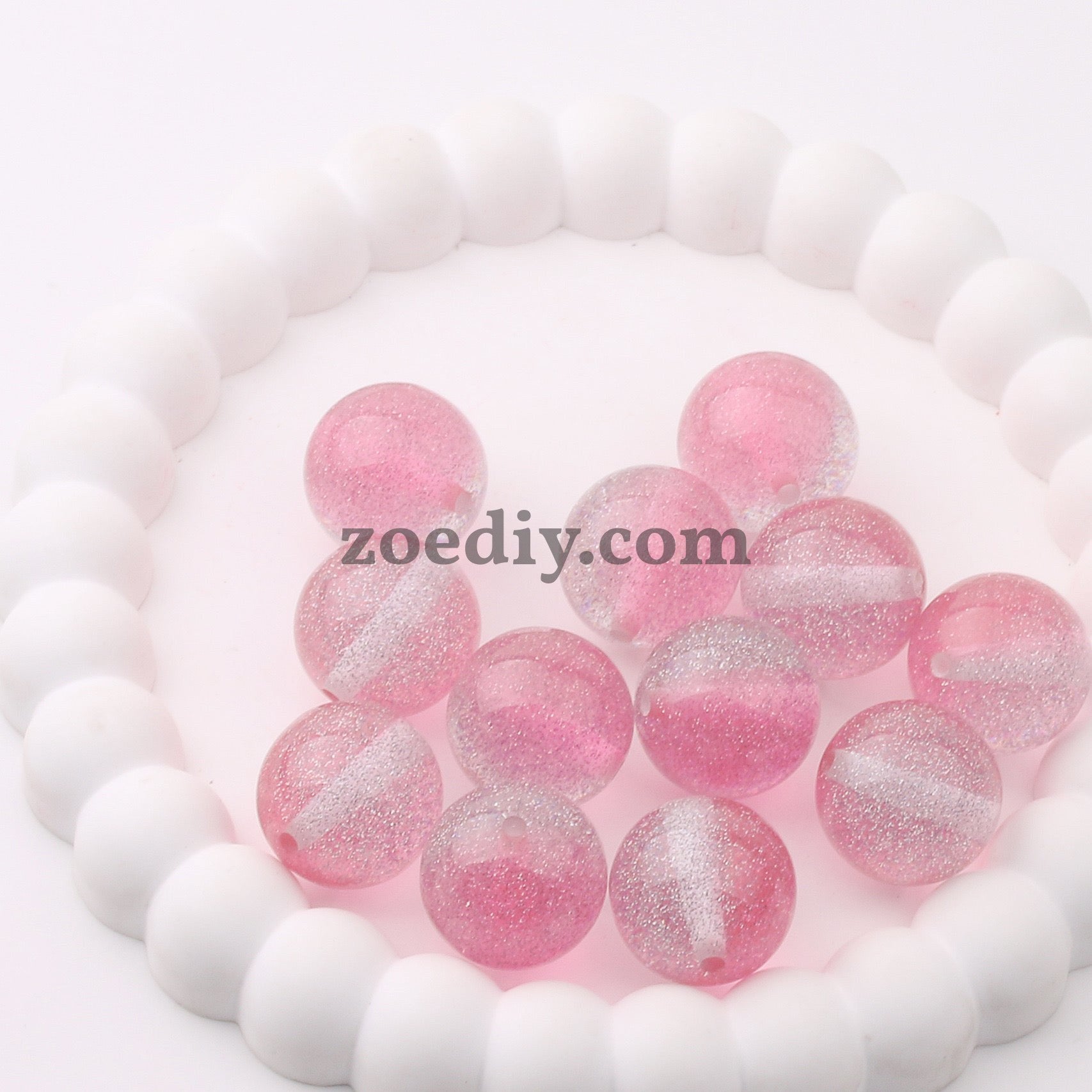 FS1628-20MM Gliter Resin Beads Fit For Beadable Pens