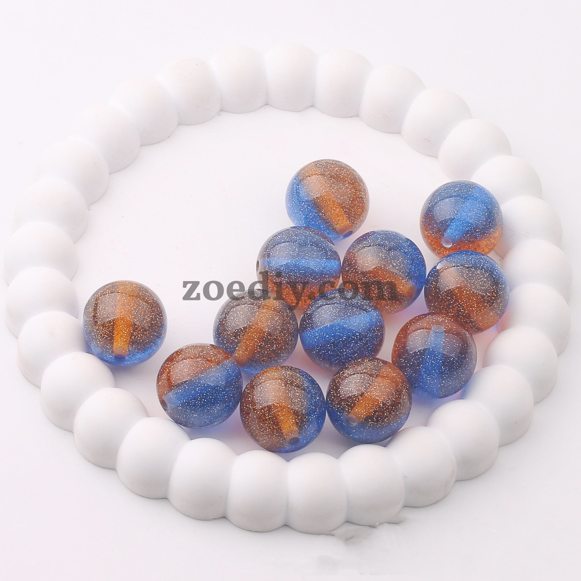 FS1628-20MM Gliter Resin Beads Fit For Beadable Pens