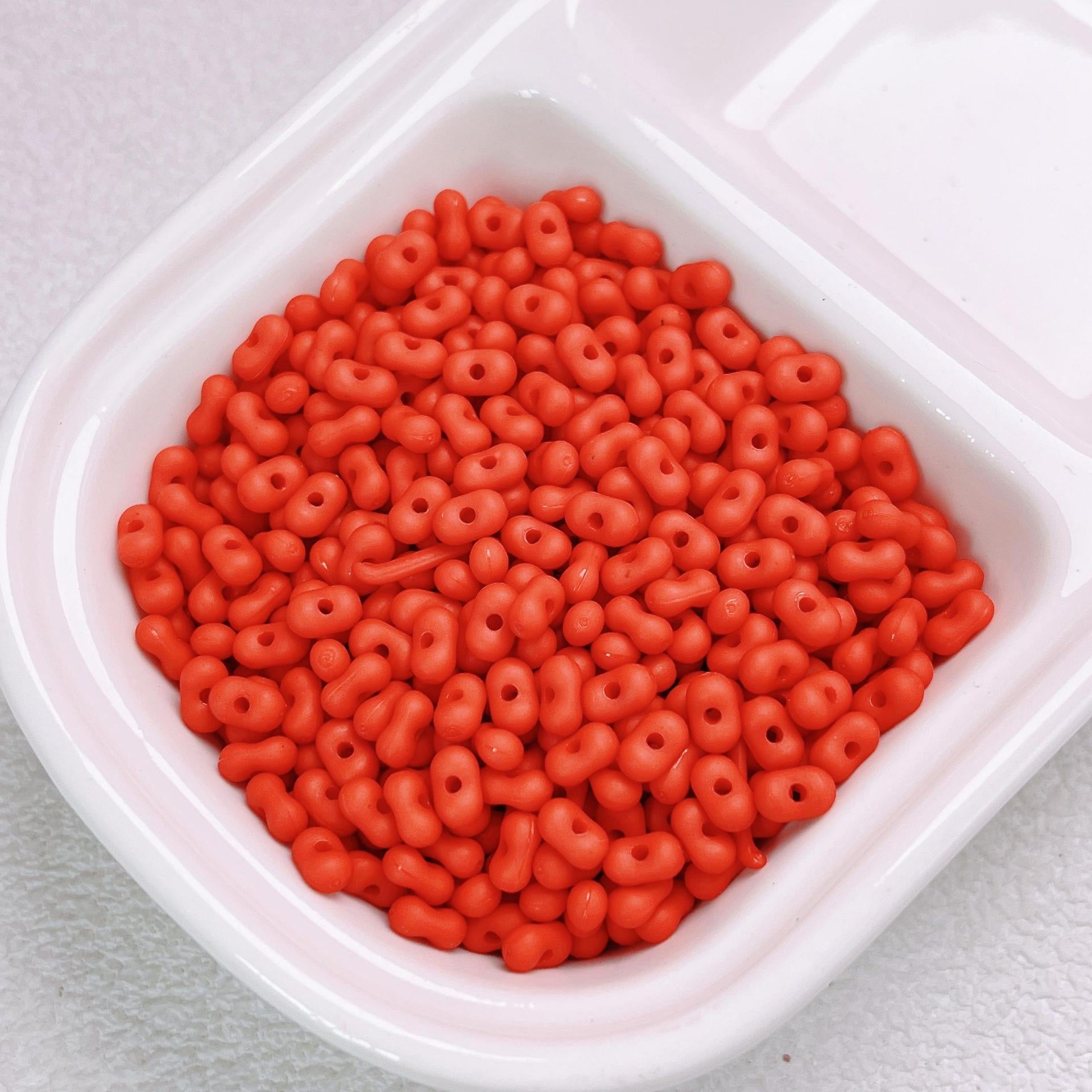 FS1484-3*6MM Solid Color Peanut Beads For Making KeyChain