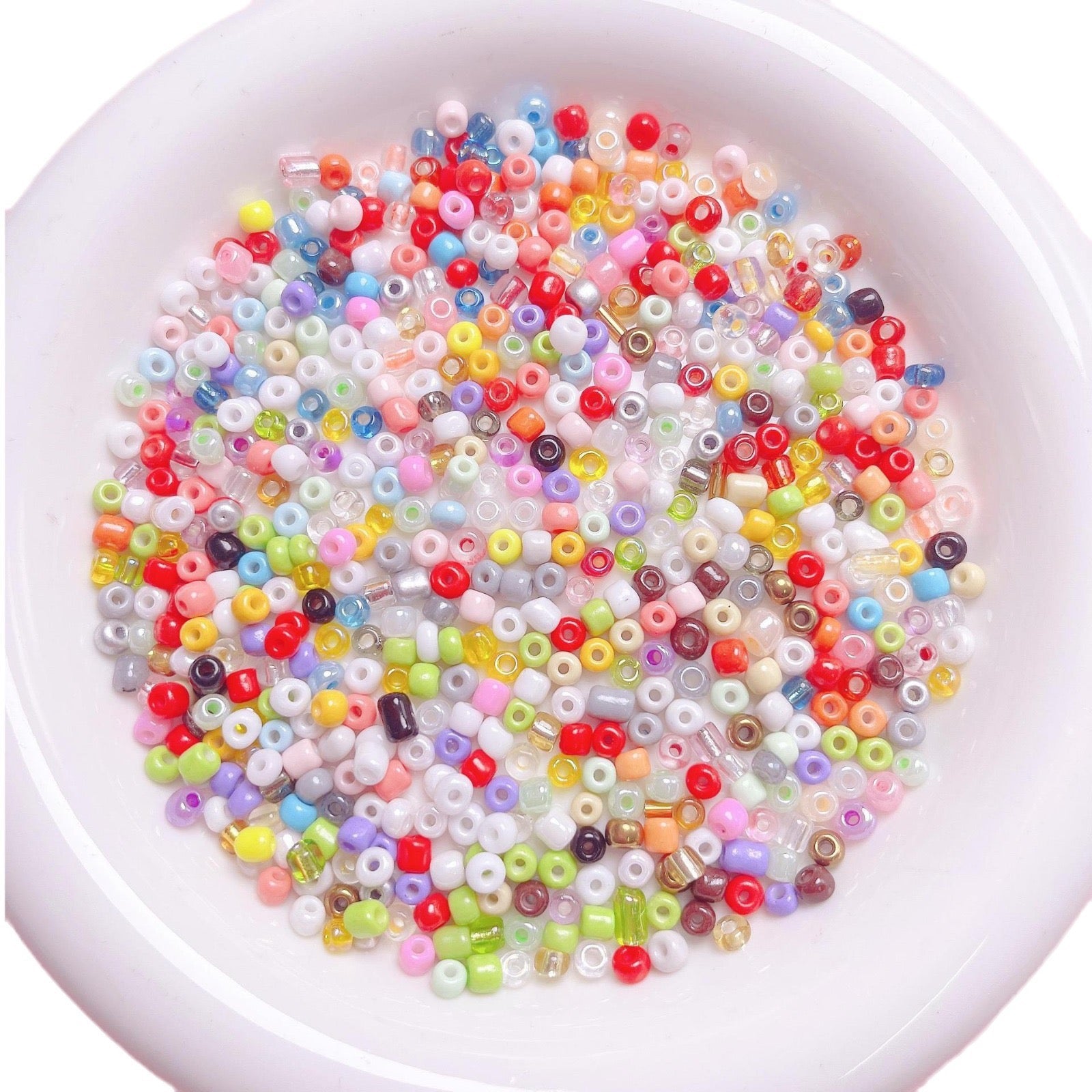 FS1327-4MM Mixed Glass Beads For Making Keychian