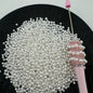 [KM1757]- 3mm&4mm Mixed Pearl Looking Acrylic Beads (No Hole ) For Making Fancy Pen Or Fancy Bead