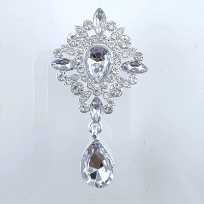 FS4354-65*36.5mm Diamond - Studded Gemstones, Alloy Charms