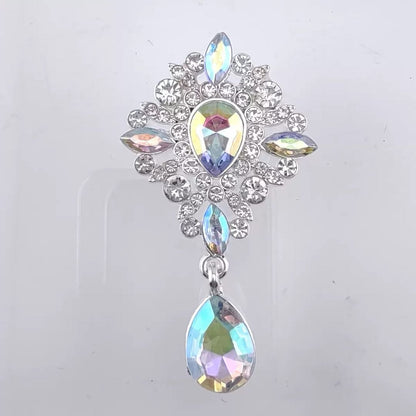FS4354-65*36.5mm Diamond - Studded Gemstones, Alloy Charms