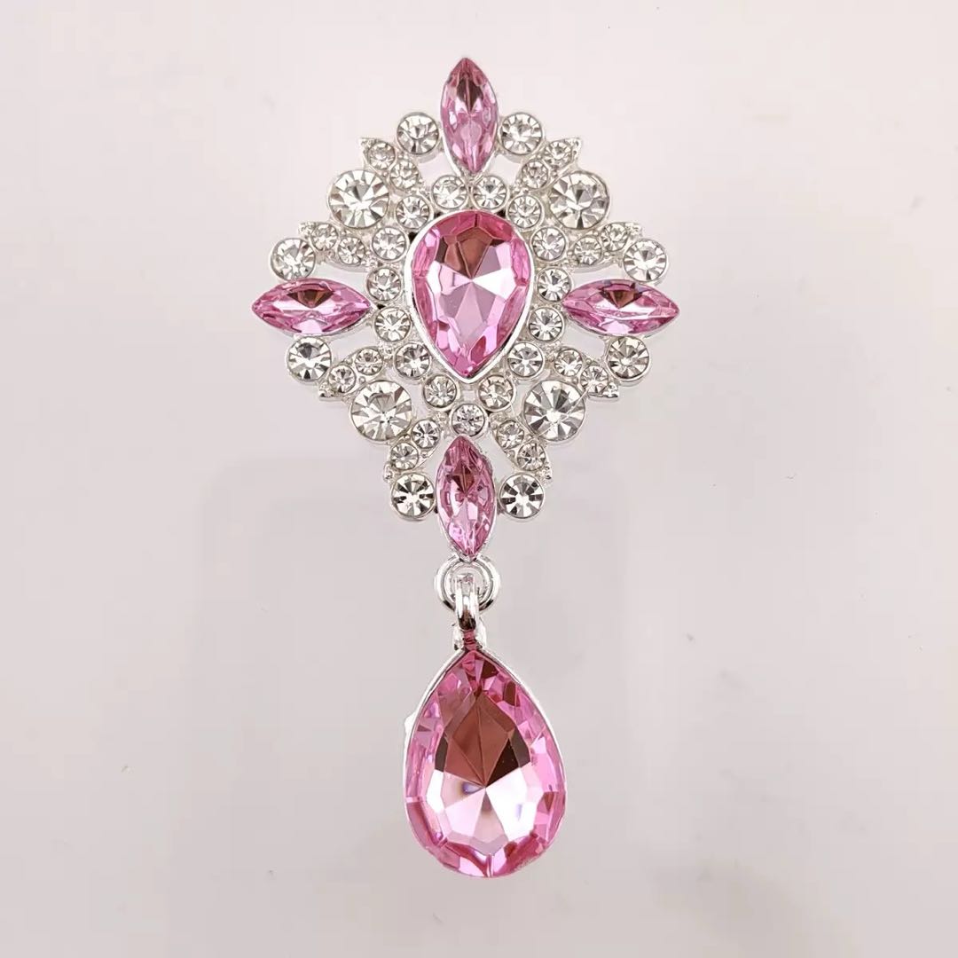 FS4354-65*36.5mm Diamond - Studded Gemstones, Alloy Charms