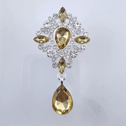FS4354-65*36.5mm Diamond - Studded Gemstones, Alloy Charms