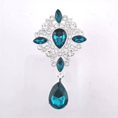 FS4354-65*36.5mm Diamond - Studded Gemstones, Alloy Charms