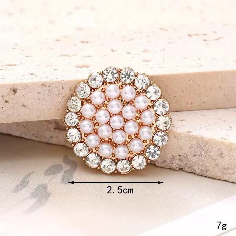 FS4174-24mm Drill - Loop Pearl Flowers