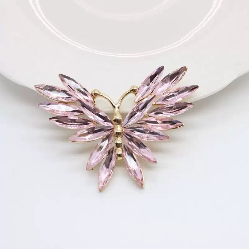 FS3691- 37*51Mm Crystal Butterfly Metal Charms