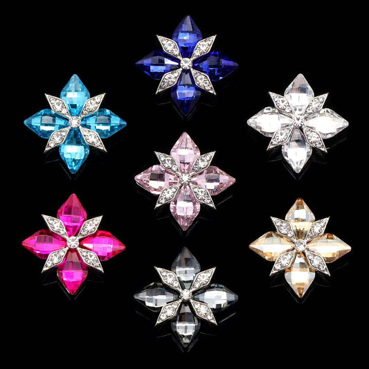 FS4912-31.5*25mm Square Gemstone-Studded Alloy Charms