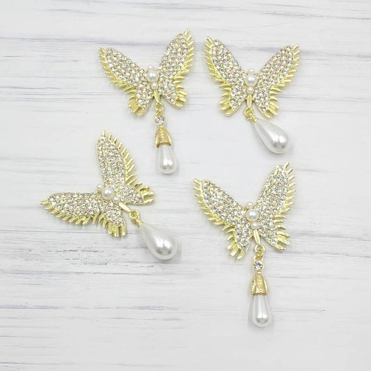 FS4396-55*40mm Butterfly Pendant With Alloy Patch
