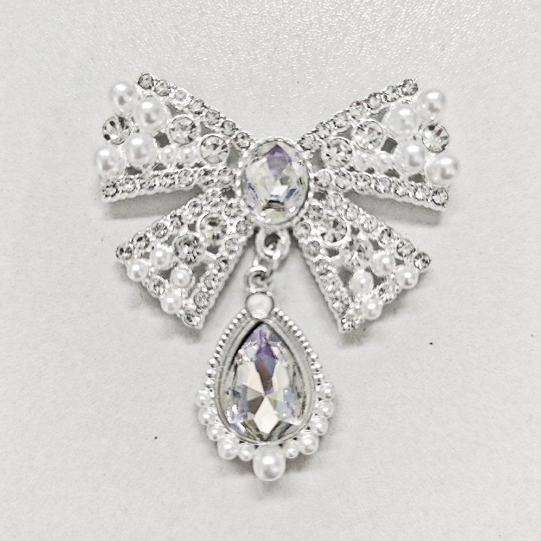 FS4771- Pearl With Diamond, Pendant, Bows, Alloy Charms