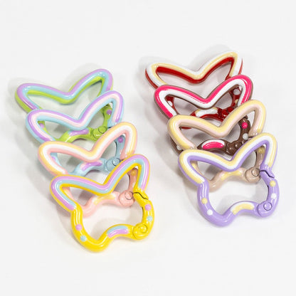 FS3006-  25mm Hand Painted Butterfly Keyring