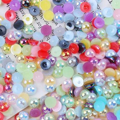 FS3639-4mm AB Half Pearl Looking Half Acrylic Pearl Patch For Making Fancy Beads Or Fancy Pen