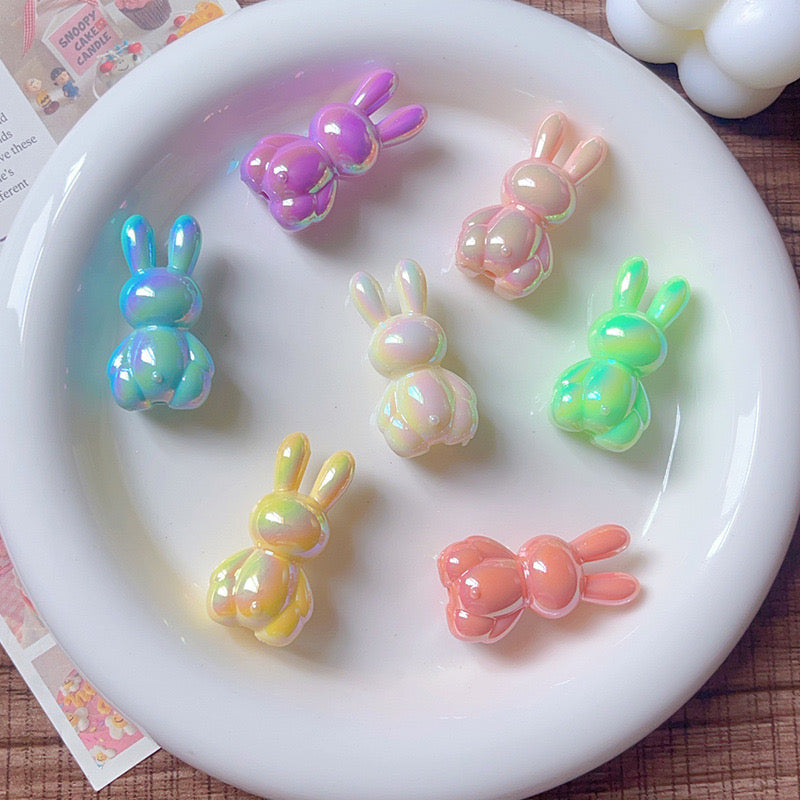 FS1849-Random Mixed Color UV Rabbit Resin Beads Fit For Beadable Pens