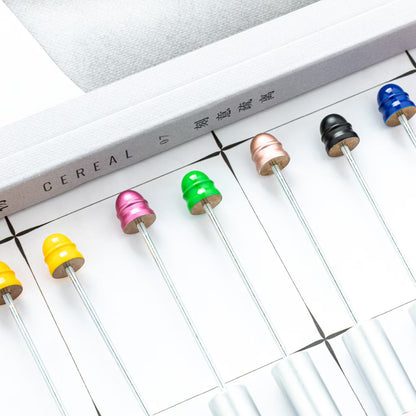 FS5398- Metal Multifunctional 5-In-1 Ballpoint Pen Diy Bead Stringing Ruler And Dual-Purpose Screwdriver
