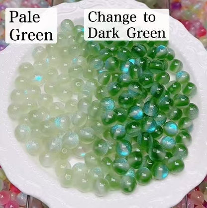 FS6034- 10Mm Optically Variable Glow-In-The-Dark Resin Beads