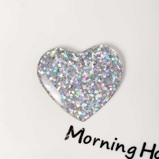 FS4162- 36*32mm Flash Chip Heart Charms Glittering Heart Patches
