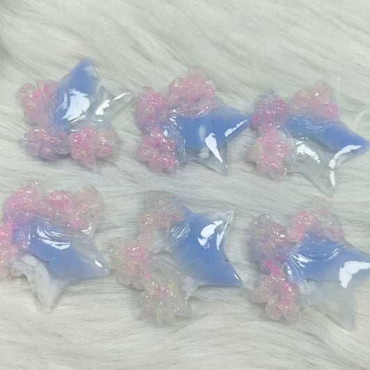 FS4639- 50Mm Bouquet Stars Resin Charms Resin Patches