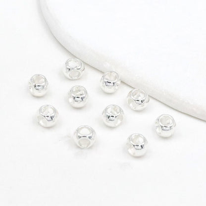FS3610- 5mm Metal 4 Hole Beads Gold-plated And Silver-plated Small Metal Four-way Beads