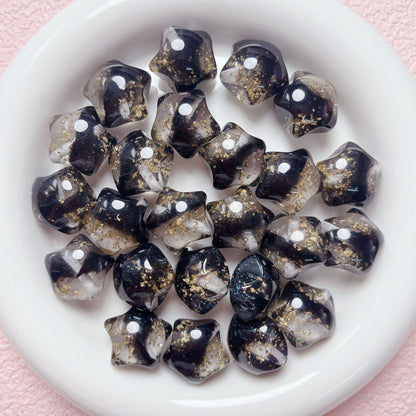 FS1699-20mm*19mm Gold Foil Resin Beads Fit For Beadable Pens