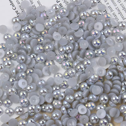 FS3639-4mm AB Half Pearl Looking Half Acrylic Pearl Patch For Making Fancy Beads Or Fancy Pen