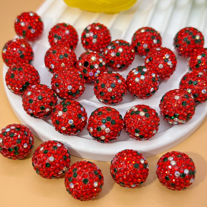 FS1646-16MM Christmas Series Sparkling Fancy Beads Fit For Beadable Pen