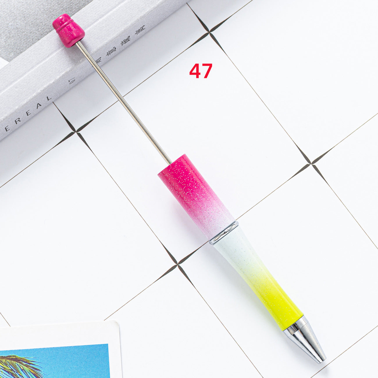 10 Pieces Solid Color Plastic beadable Pens