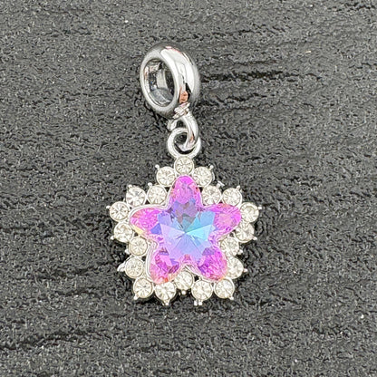 [KM2417]- Star Snowflake Spacers Pedant Charms, Fit for Pens, Mixed Color