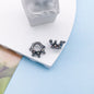[KM1638]- 12MM Bling Bling Sparkling Metal Small Crown Spacers for Beads