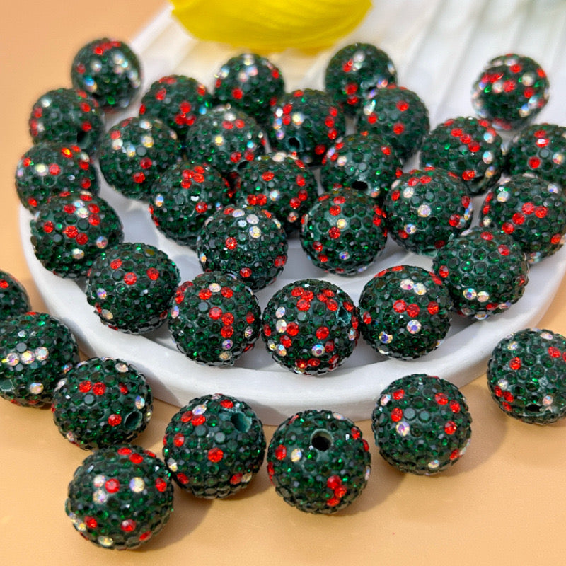 FS1646-16MM Christmas Series Sparkling Fancy Beads Fit For Beadable Pen