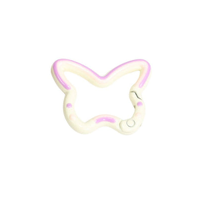 FS3006-  25mm Hand Painted Butterfly Keyring