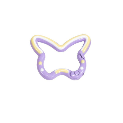 FS3006-  25mm Hand Painted Butterfly Keyring