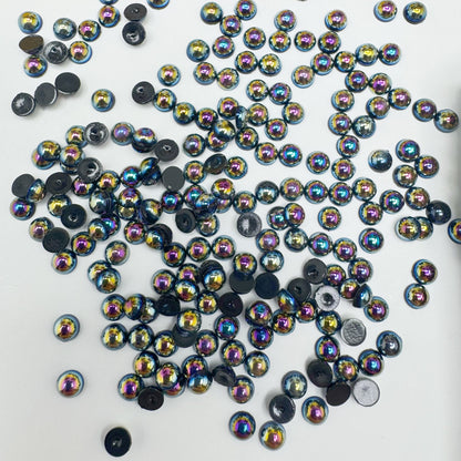 FS3639-4mm AB Half Pearl Looking Half Acrylic Pearl Patch For Making Fancy Beads Or Fancy Pen