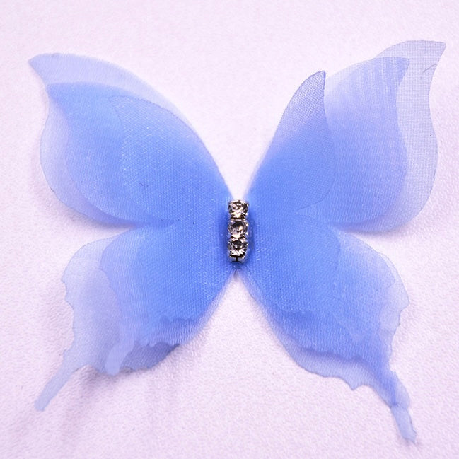 FS2189- 25 Pieces 3 Layers Farbic Butterfly For Making Fancy Beads