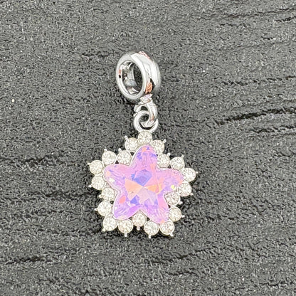 [KM2417]- Star Snowflake Spacers Pedant Charms, Fit for Pens, Mixed Color