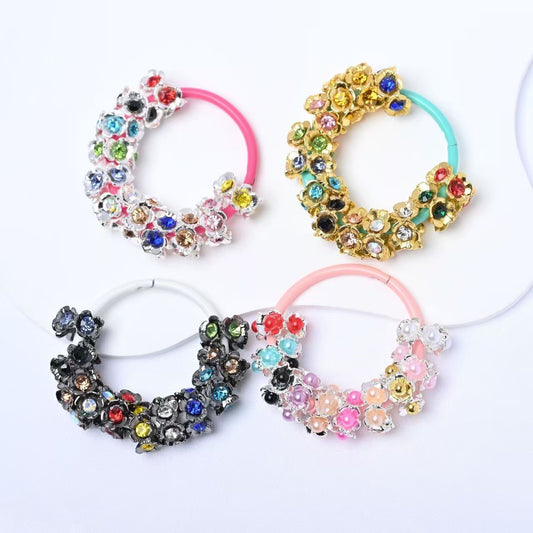 FS5141- 16mm Metal Beads Inlaid With Diamonds