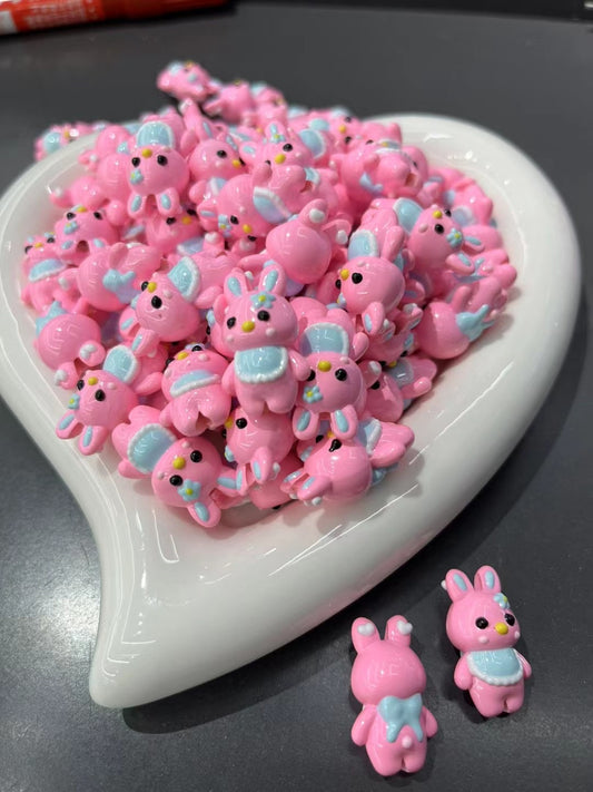 FS1985-25.5*16mm Rabbit Three - Dimensional Hand - Drawn Beads