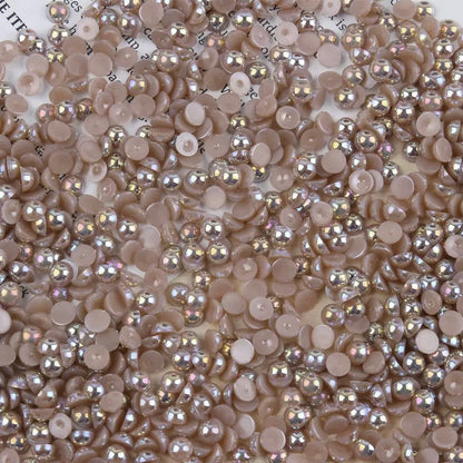 FS3639-4mm AB Half Pearl Looking Half Acrylic Pearl Patch For Making Fancy Beads Or Fancy Pen