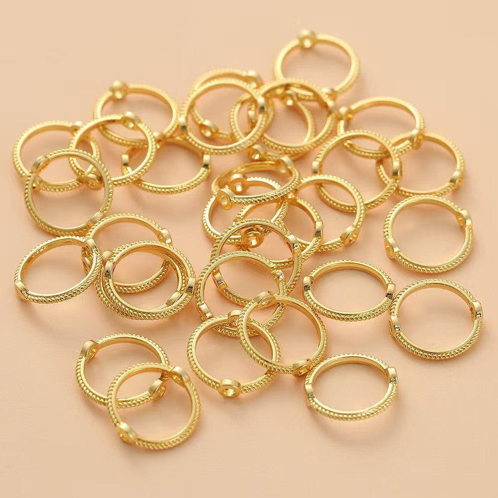 FS2646- Twist Alloy Beaded Bracelet